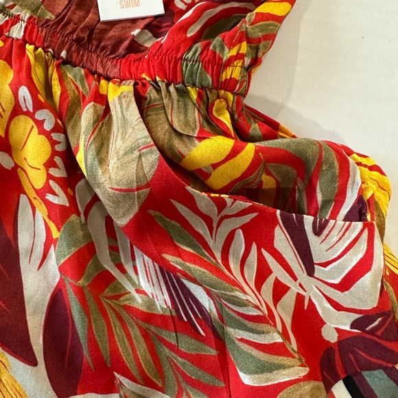 NWT MINKPINK Monsoon Leaves Red Print Romper, Size Small - Picture 6 of 11